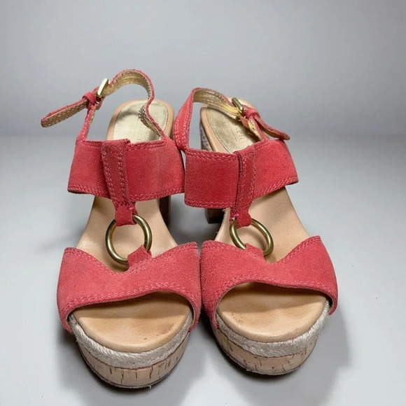 Coach Valeann Tulip Suede Cork Platform Sandal - Picture 2 of 14
